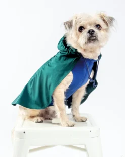Action Jacket Pull-On Raincoat in Hunter Green & Navy (Made in NYC)
