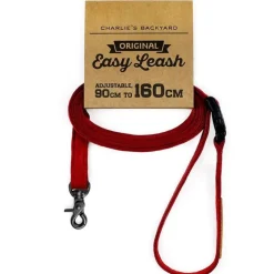 Adjustable Easy Dog Leash in Red