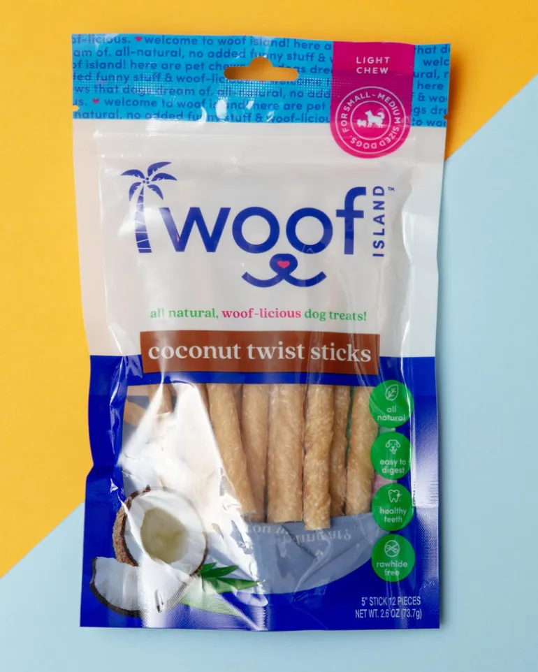 All Natural Coconut Dog Twist Sticks Treat (12-Pack)