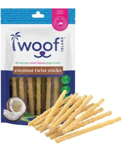 All Natural Coconut Dog Twist Sticks Treat (12-Pack)