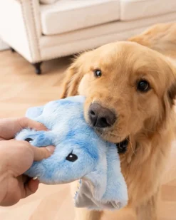 Animated Plush Squeaky Manta Ray Dog Toy