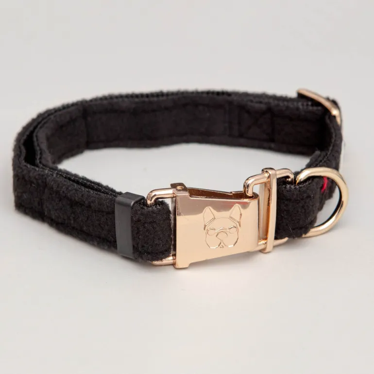 Aquafleece Water Repellant Dog Collar in Black (FINAL SALE)