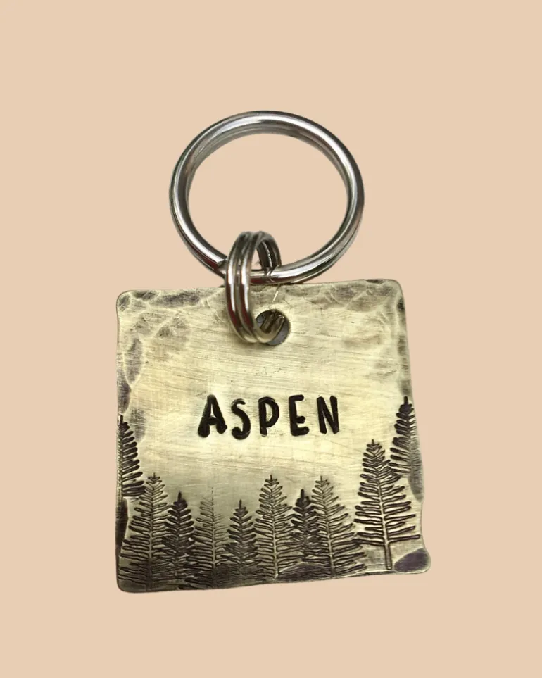 Aspen Custom Dog ID Tag (Custom/Drop-Ship) (Made in the USA)