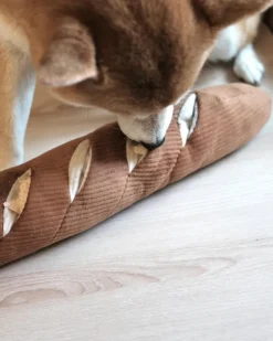 Baguette Nosework Squeaky Dog Toy