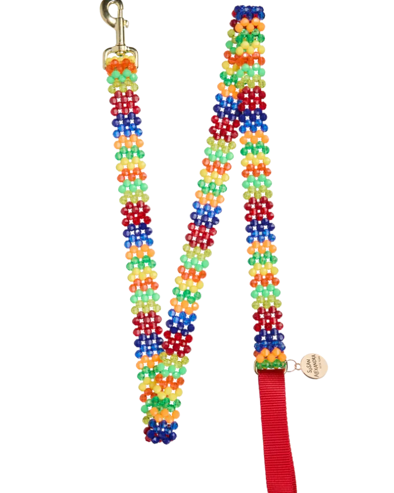 Beaded Dog Leash in Playdate (Made in the USA)