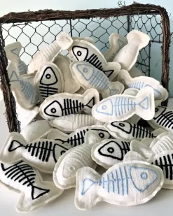 Beige Fish Catnip Toy