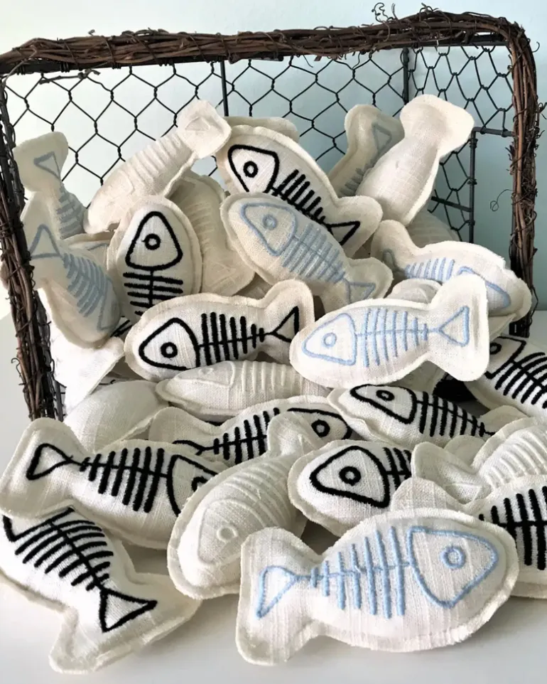 Beige Fish Catnip Toy