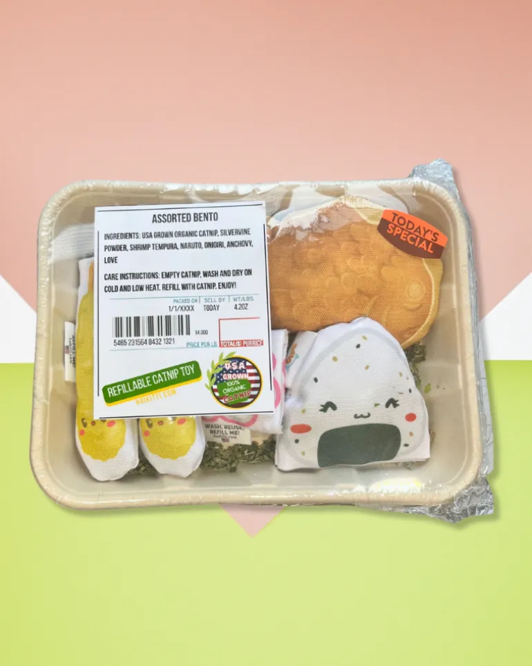 Bento Cat Toy Gift Set (Made in the USA)
