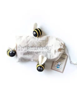 Berta the Honeybee & Sisters Wool Dog & Cat Toy Set