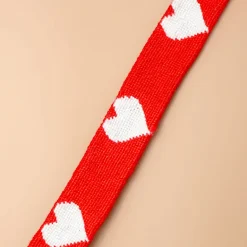 Big Hearted Needlepoint Dog Collar