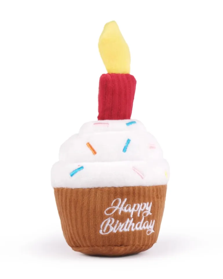 Birthday Cupcake Squeaky Snuffle Dog Toy