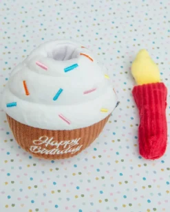 Birthday Cupcake Squeaky Snuffle Dog Toy