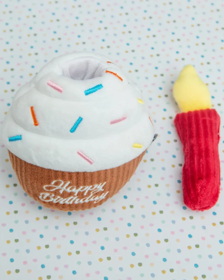 Birthday Cupcake Squeaky Snuffle Dog Toy