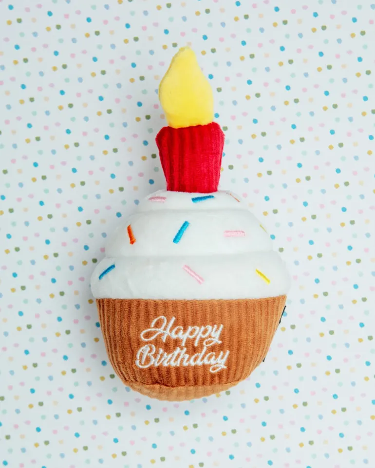 Birthday Cupcake Squeaky Snuffle Dog Toy