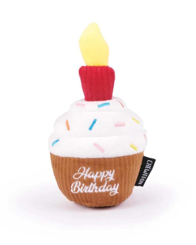 Birthday Cupcake Squeaky Snuffle Dog Toy