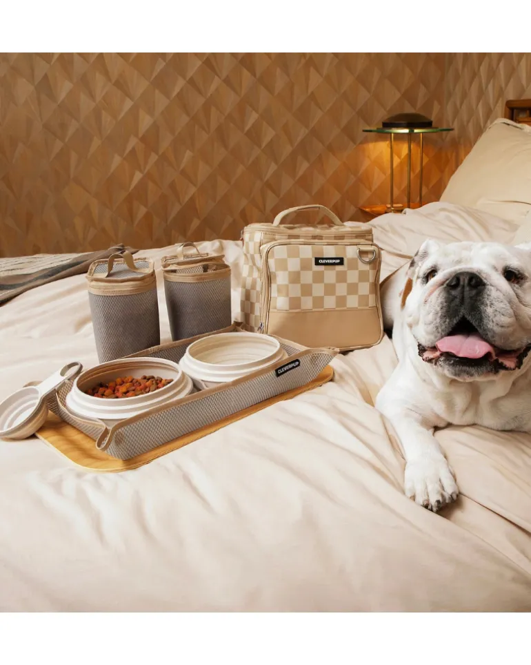 Bistro Box Dog Food Travel Kit in Check