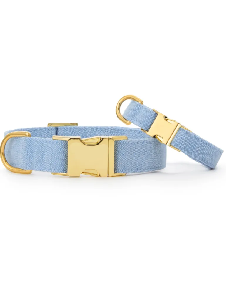 Blue Chambray Dog Collar (Made in the USA)
