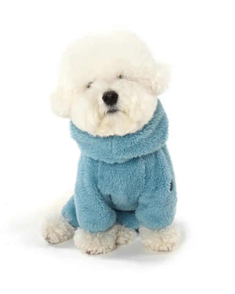 Boa Fleece Onesie for Dogs - Dachshund Fit (in Blue, Pink, Ivory, or Grey) (FINAL SALE)