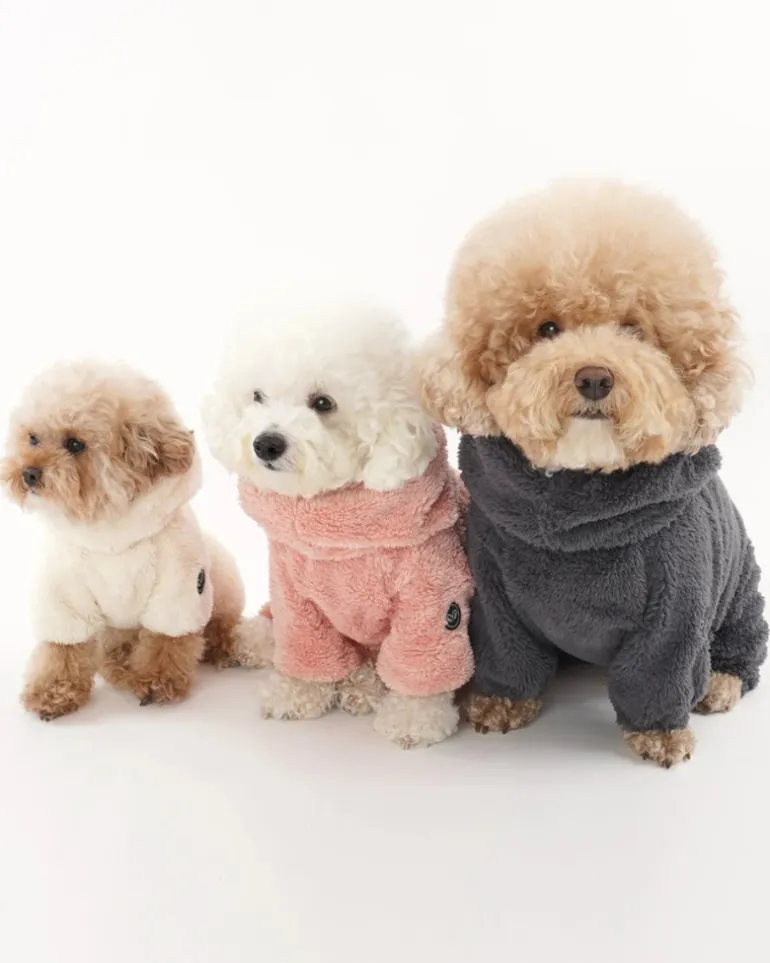 Boa Fleece Onesie for Dogs - Regular Fit (in Blue, Pink, Brown Ivory, or Grey) (FINAL SALE)