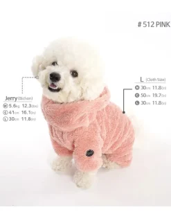 Boa Fleece Onesie for Dogs - Regular Fit (in Blue, Pink, Brown Ivory, or Grey) (FINAL SALE)