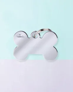 Bonne Bone in Chrome Custom Pet ID Tag