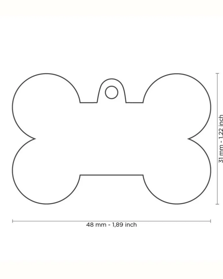 Bonne Bone in Chrome Custom Pet ID Tag