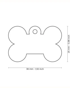 Bonne Bone in Chrome Custom Pet ID Tag