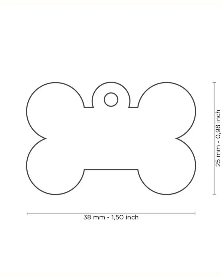 Bonne Bone in Chrome Custom Pet ID Tag