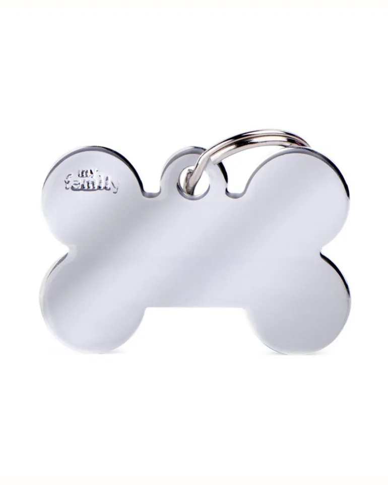 Bonne Bone in Chrome Custom Pet ID Tag