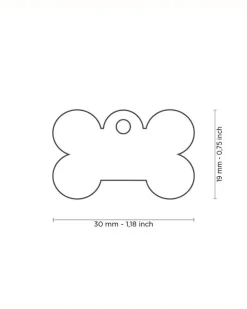 Bonne Bone in Chrome Custom Pet ID Tag