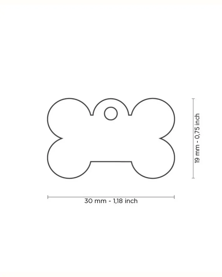 Bonne Bone in Chrome Custom Pet ID Tag
