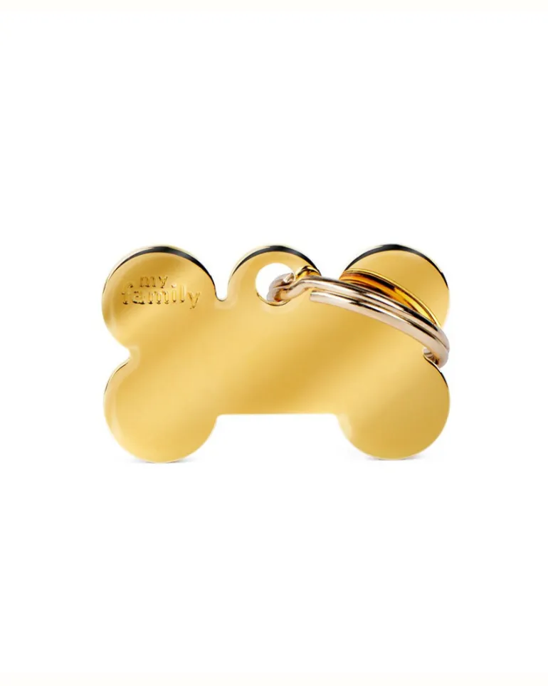 Bonne Bone in Golden Brass Custom Pet ID Tag