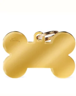Bonne Bone in Golden Brass Custom Pet ID Tag