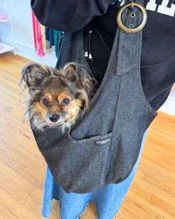 Bowery Bucket Bag Dog Carrier in Denim or Camo (Made in New York)