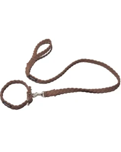 Braided Fisherman Dog Collar in Brown (Made in the USA)
