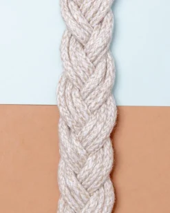 Braided Fisherman Dog Leash in Off-White (Made in the USA)