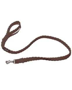 Braided Fisherman Dog Leash in Brown (Made in the USA)