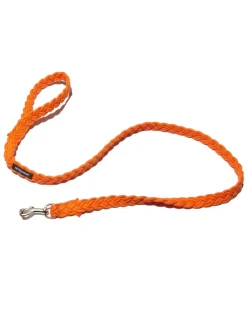 Braided Fisherman Dog Leash in Orange (Made in the USA)