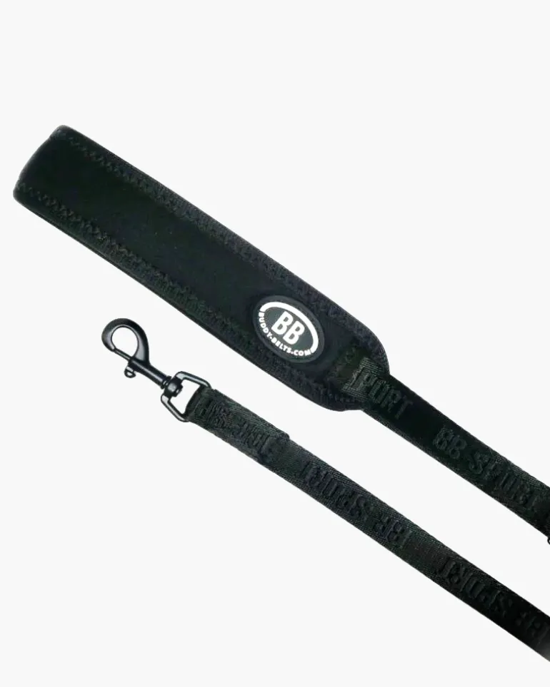 Buddy Belt Sport Leash in Black