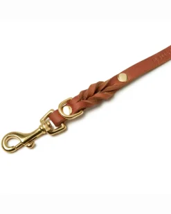 Butter Leather Dog Leash in Sahara Cognac (Made in Austria)