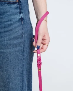 Butter Leather Dog Leash in Sahara Flamingo (Made in Austria)