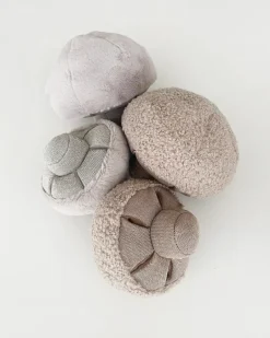 Button Mushroom Squeaky Plush Dog Toy