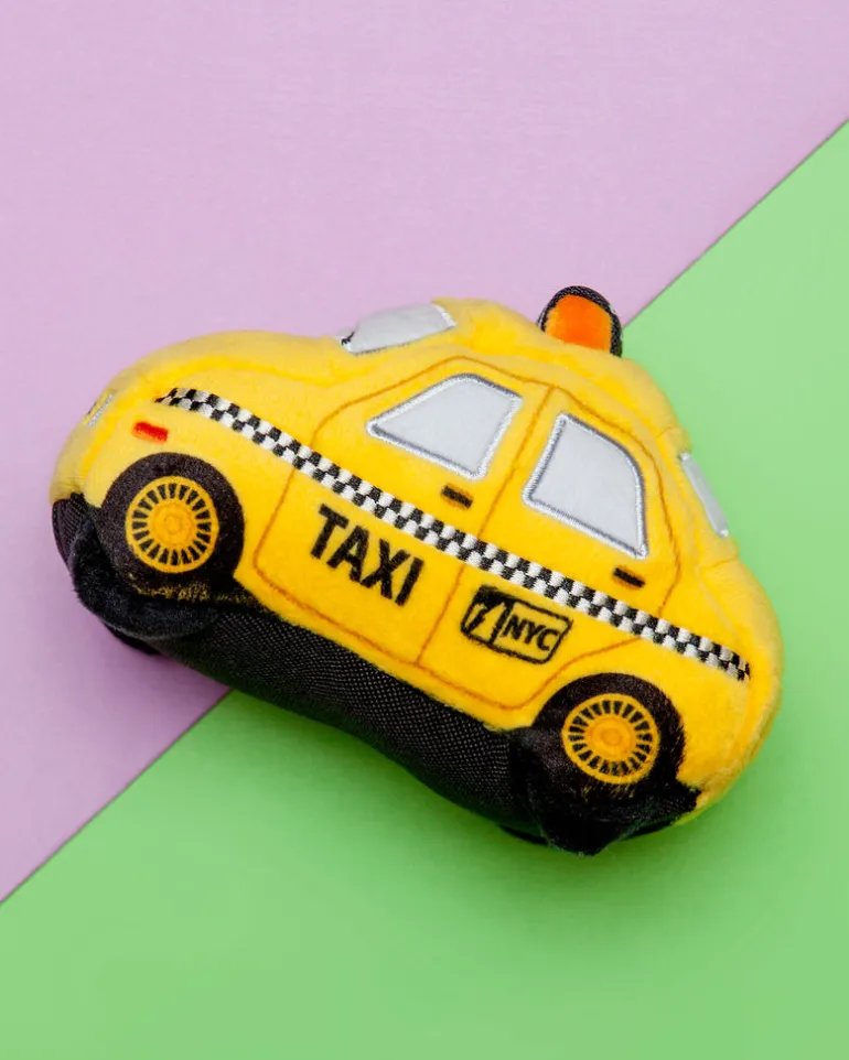 Canine Commute Taxi Plush Crinkle + Squeaky Dog Toy