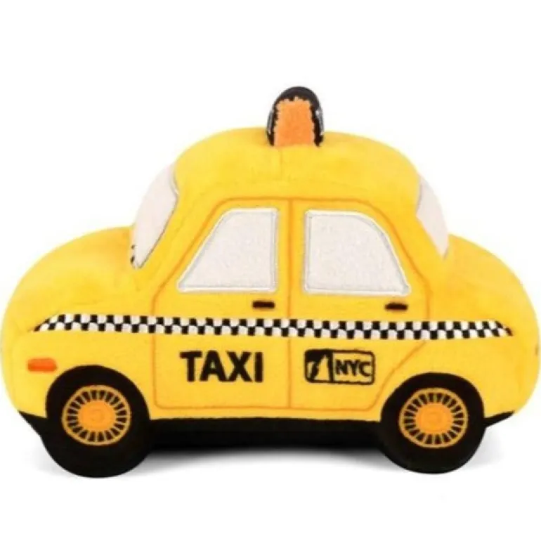 Canine Commute Taxi Plush Crinkle + Squeaky Dog Toy