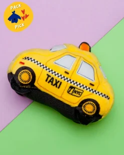 Canine Commute Taxi Plush Crinkle + Squeaky Dog Toy