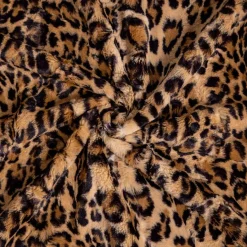 Cashmere Collection Faux-Fur Dog Bed in Leopard (Custom/Direct-Ship) (Made in the USA)