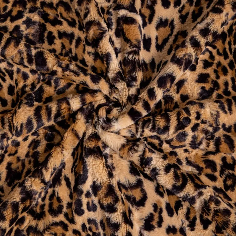 Cashmere Collection Faux-Fur Dog Bed in Leopard (Custom/Direct-Ship) (Made in the USA)