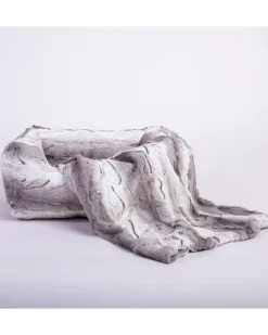 Cashmere Collection Faux-Fur Dog Bed in Soft Grey (Custom/Direct-Ship) (Made in the USA)