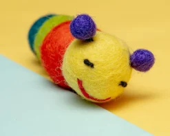 Caterpillar & Butterfly Wool Cat Toy (2-Pack)