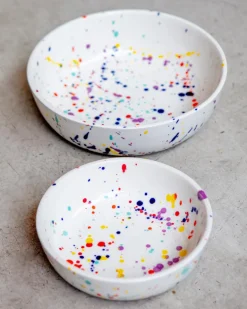 Ceramic Pet Bowl in Confetti (Made in the USA)